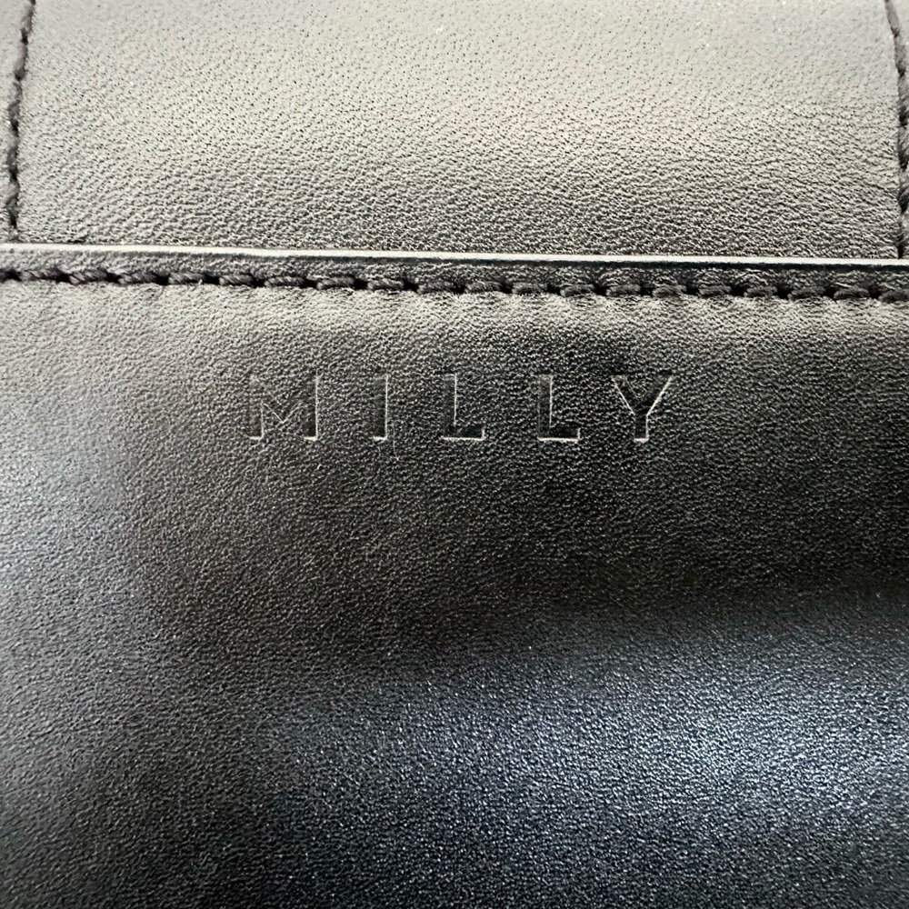 Milly ‘Bryant’ Leather Crossbody Bag in Black with Silver Hardware - Picture 4 of 16